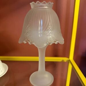 Elegant Frosted Vintage Glass Fairy Lamp